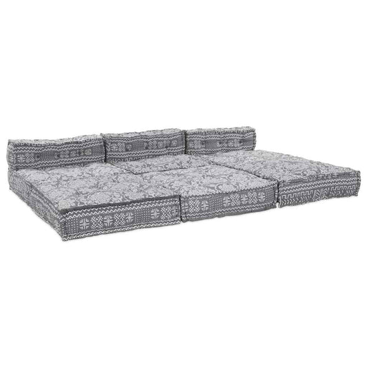 Modulares Sofa Geometrisch 4 pcs Hellgrau 70 x 70 x 56 cm Stoff
