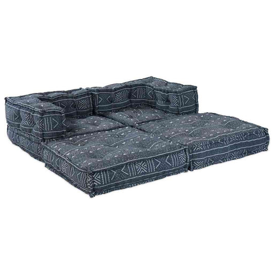 Modulares Sofa Geometrisch 2 pcs Indigo 70 x 70 x 56 cm Stoff