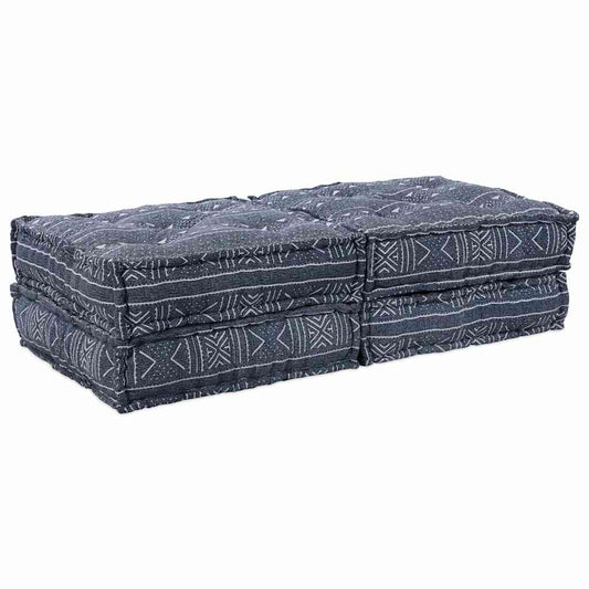 Modulares Sofa Geometrisch 2 pcs Indigo 70 x 70 x 36 cm Stoff