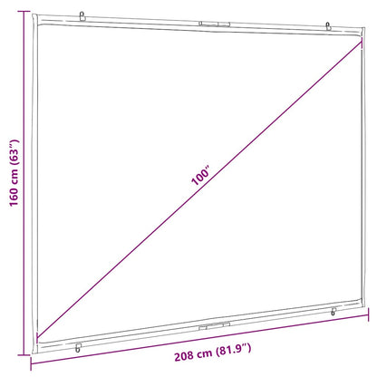 Beamer Leinwand Wandhängend 100 Zoll 4:3