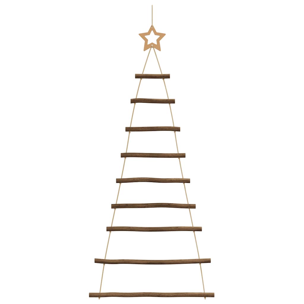 Hängende Weihnachtsbäume mit Spitzensternen 2 Stk. 55x120 cm Naturzweig
