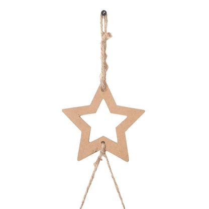 Hängender Weihnachtsbaum mit Sternspitze 86x180 cm Naturzweig
