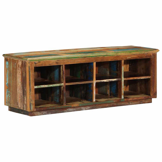 Schuhschrank Braun 110 x 35 x 40 cm Massivholz Altholz