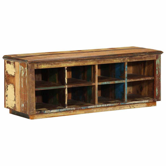 Schuhschrank Braun 110 x 35 x 40 cm Massivholz Altholz
