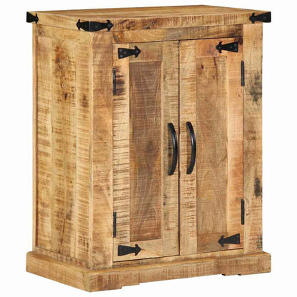 Sideboard Braun 55 x 35 x 70 cm Massivholz, grobes Mango