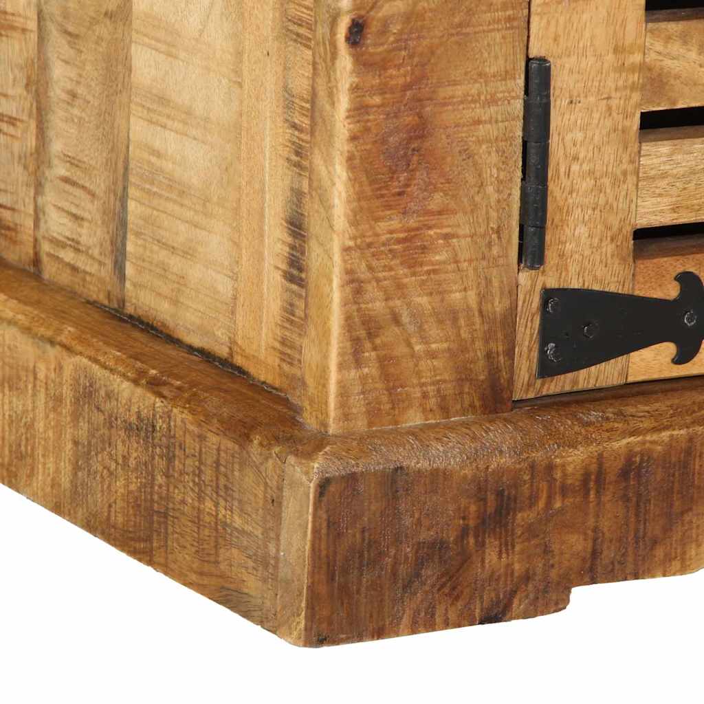 Schuhschrank Braun 110 x 38 x 45 cm Massivholz Mango