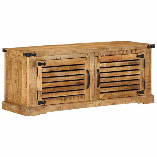 Schuhschrank Braun 110 x 38 x 45 cm Massivholz Mango