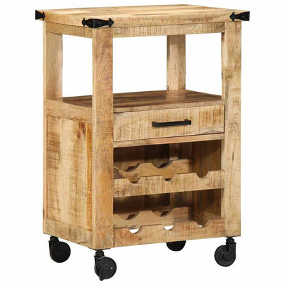 Küchentrolley Braun 55 x 40 x 80 cm Massivholz Mango