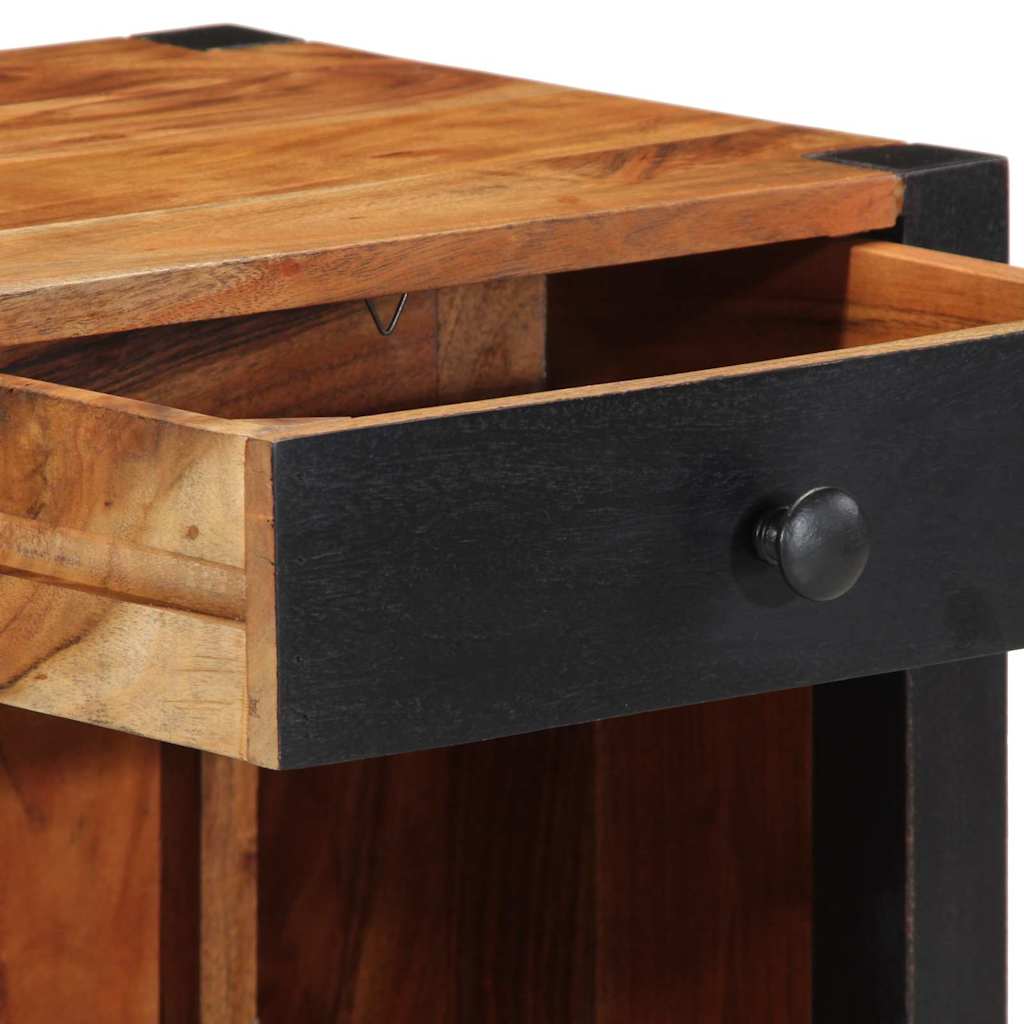 Nachttisch 2 pcs Braun 40 x 35 x 50 cm Akazie Massivholz