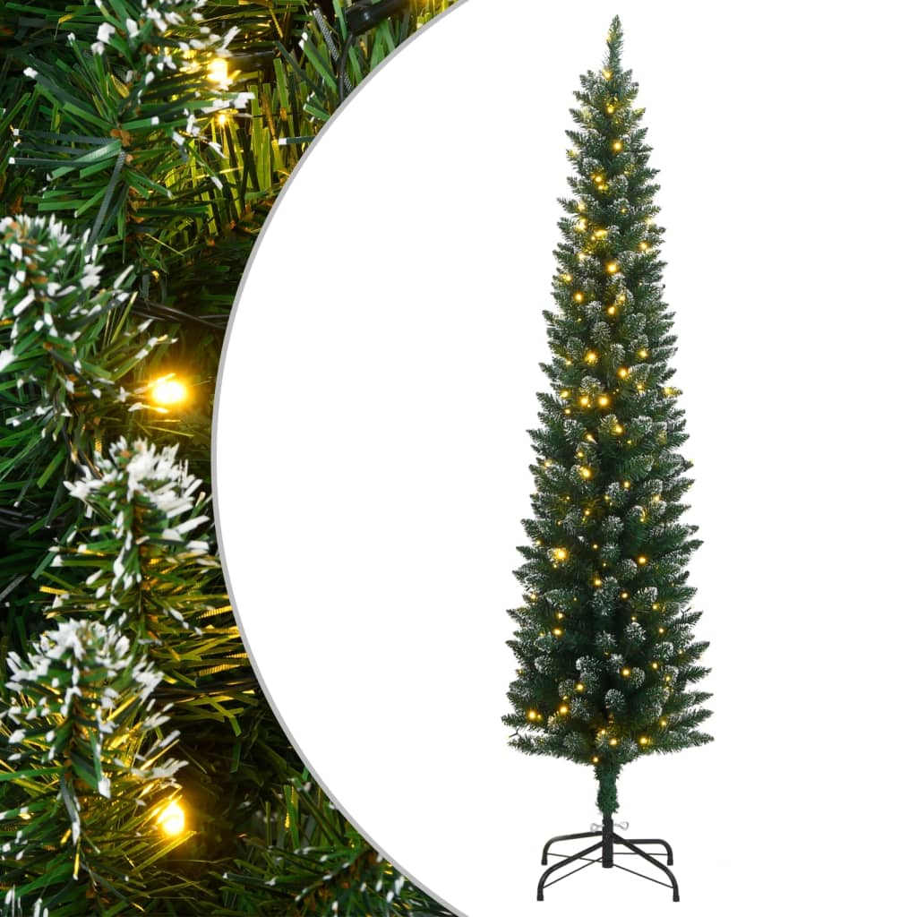 Künstlicher Weihnachtsbaum Schlank 150 LEDs 150 cm