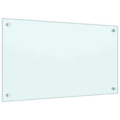 Küchenrückwände 2 Stk. Weiß 70x40 cm Hartglas