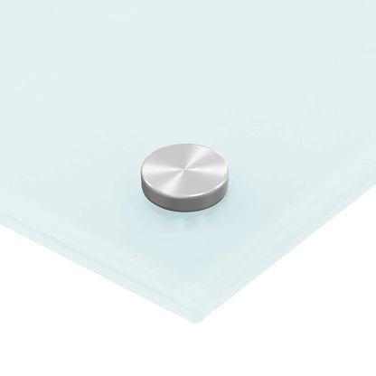 Küchenrückwände 2 Stk. Weiß 70x50 cm Hartglas