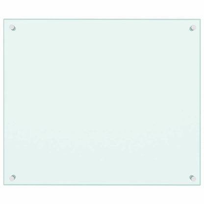 Küchenrückwände 2 Stk. Weiß 70x60 cm Hartglas