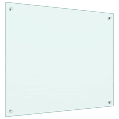 Küchenrückwände 2 Stk. Weiß 70x60 cm Hartglas