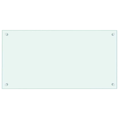 Küchenrückwände 2 Stk. Weiß 80x40 cm Hartglas