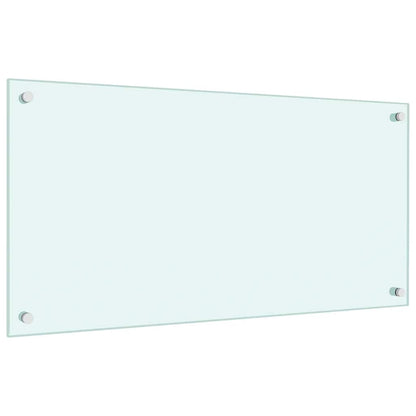 Küchenrückwände 2 Stk. Weiß 80x40 cm Hartglas