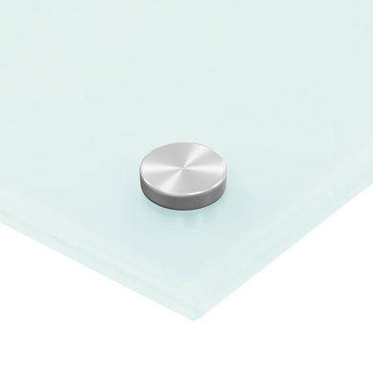 Küchenrückwände 2 Stk. Weiß 80x40 cm Hartglas