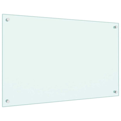 Küchenrückwände 2 Stk. Weiß 80x50 cm Hartglas