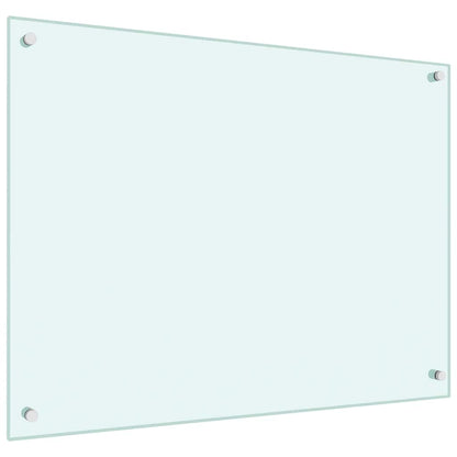 Küchenrückwände 2 Stk. Weiß 80x60 cm Hartglas