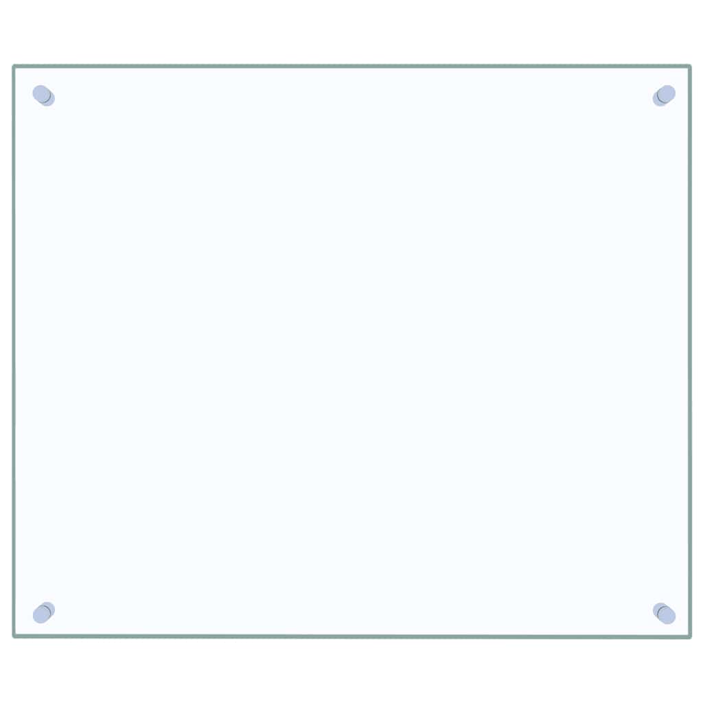Küchenrückwände 2 Stk. Transparent 70x60 cm Hartglas