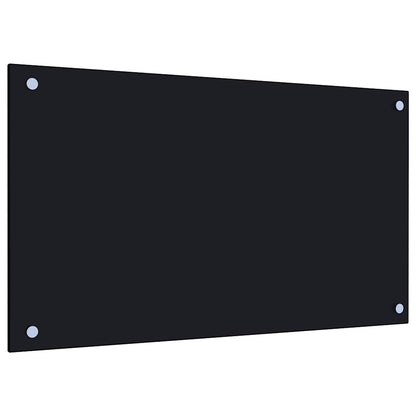 Küchenrückwände 2 Stk. Schwarz 70x40 cm Hartglas