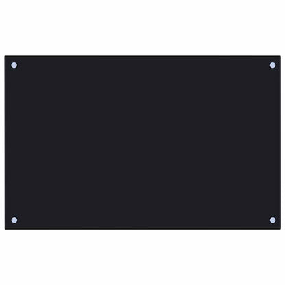 Küchenrückwände 2 Stk. Schwarz 80x50 cm Hartglas