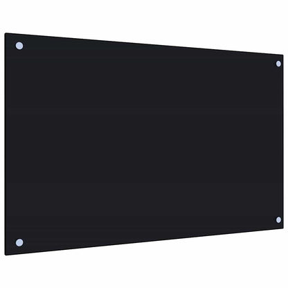 Küchenrückwände 2 Stk. Schwarz 80x50 cm Hartglas