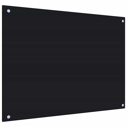 Küchenrückwände 2 Stk. Schwarz 80x60 cm Hartglas