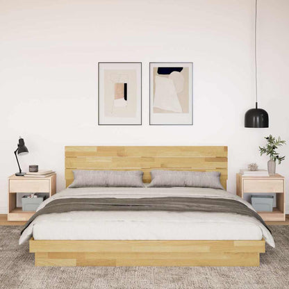 Massivholzbett mit Kopfteil ohne Matratze 180x200 cm Eichenholz