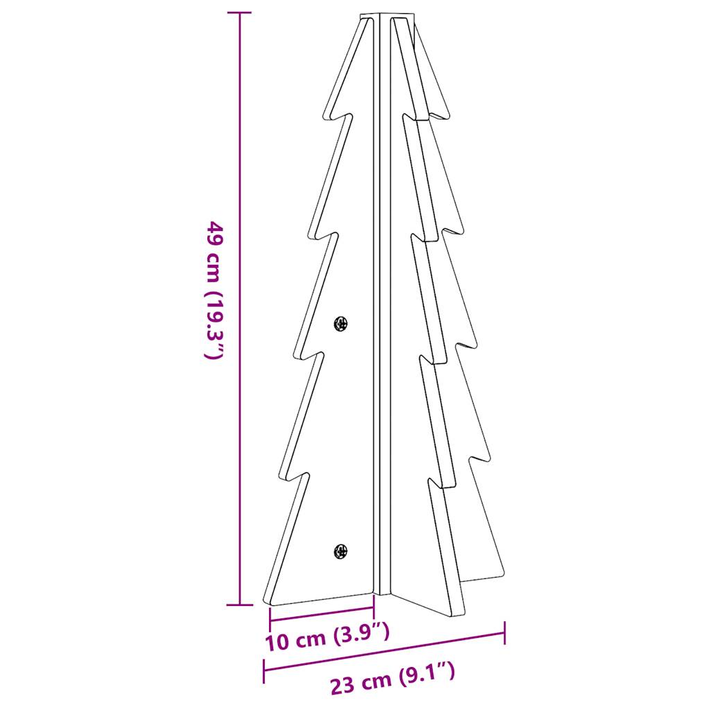 Weihnachtsbaum Holz zum Schmücken 49 cm Massivholz Kiefer