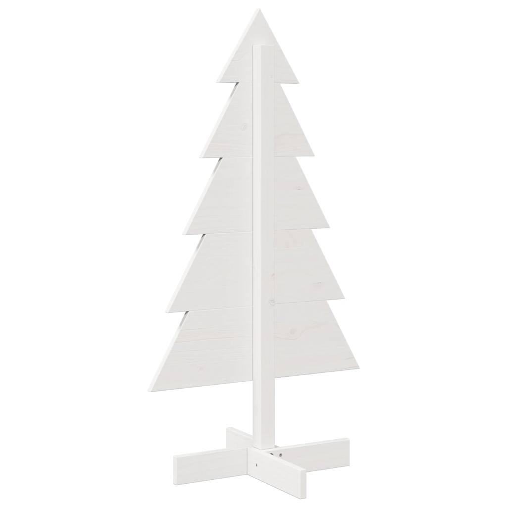 Weihnachtsbaum zum Schmücken Weiß 100 cm Massivholz Kiefer