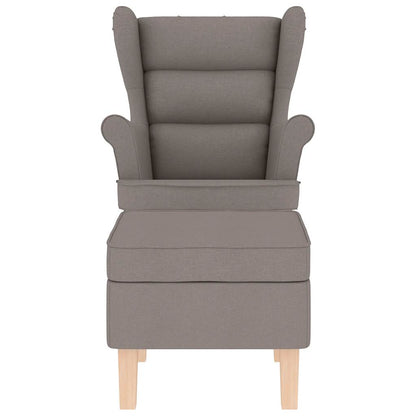 Schaukelstuhl mit Fußhocker Taupe Stoff