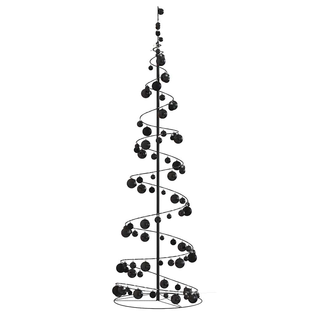 Weihnachtsbaum Kegelform mit Kugeln 120 LEDs Warmweiß 180 cm