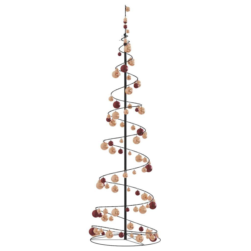 Weihnachtsbaum Kegelform mit Kugeln 120 LEDs Warmweiß 180 cm