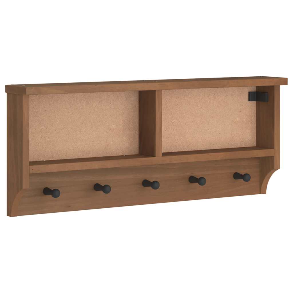 Wandgarderobe SANDNES 87x12x35 cm Massivholz Kiefer