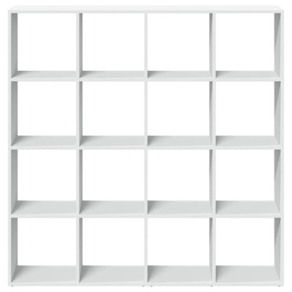 Bücherregal Weiß 137,5x29x137,5 cm Holzwerkstoff