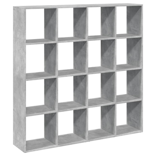 Bücherregal Betongrau 137,5x29x137,5 cm Holzwerkstoff