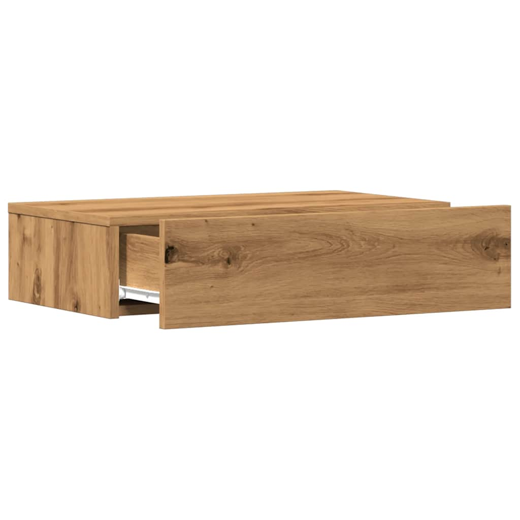 TV-Schrank mit LED-Leuchten Artisan-Eiche 60x35x15,5 cm