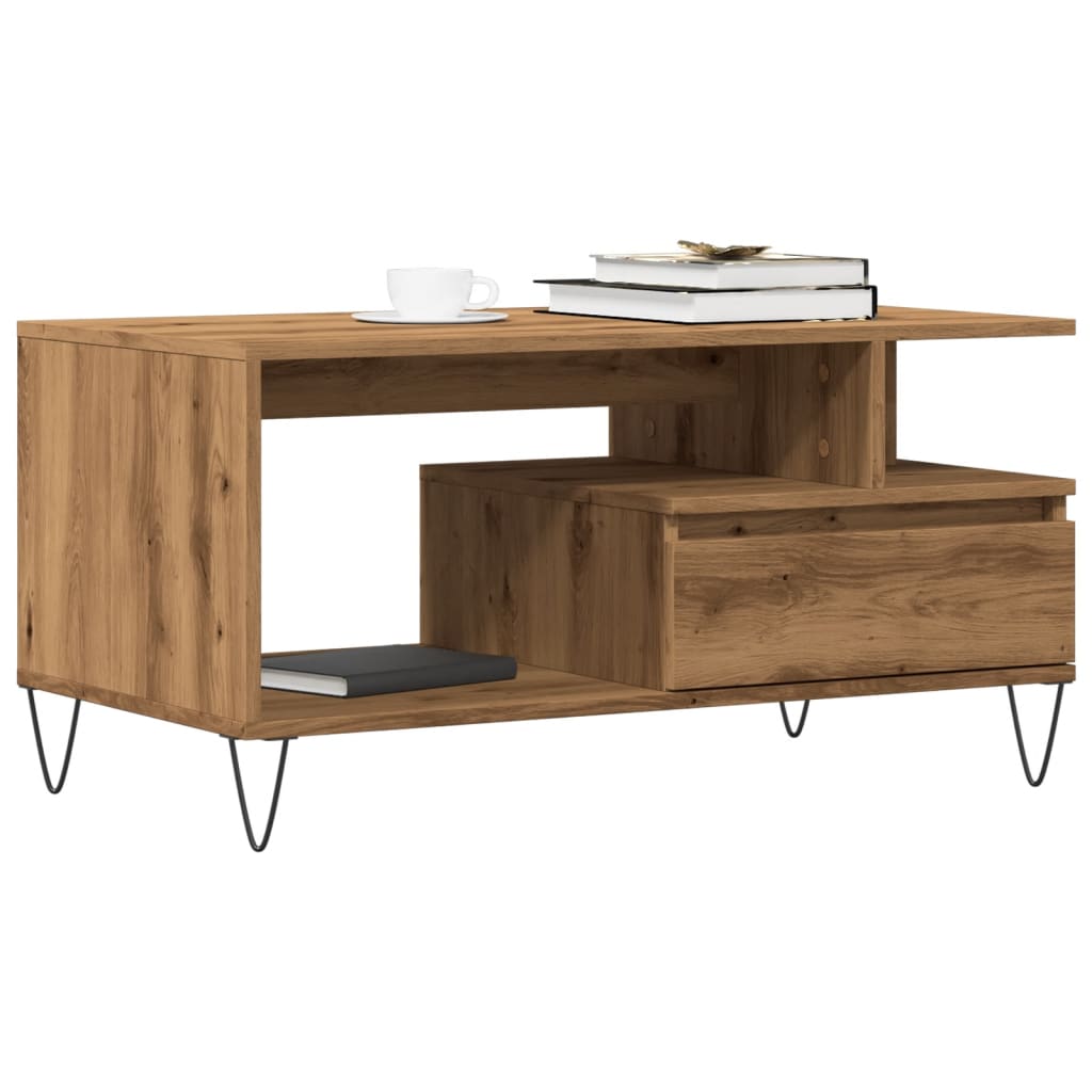 Couchtisch Artisan-Eiche 90x49x45 cm Holzwerkstoff