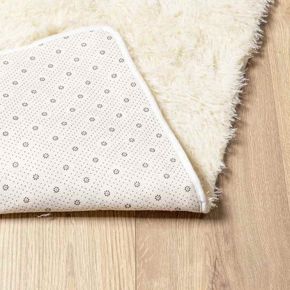 Teppich Shaggy Hochflor NAVARRA Creme 80x150 cm Polyester