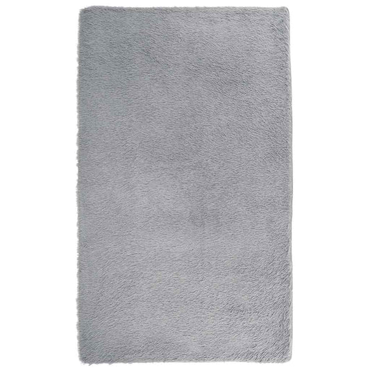 Teppich Shaggy Hochflor NAVARRA Hellgrau 80x150 cm Polyester