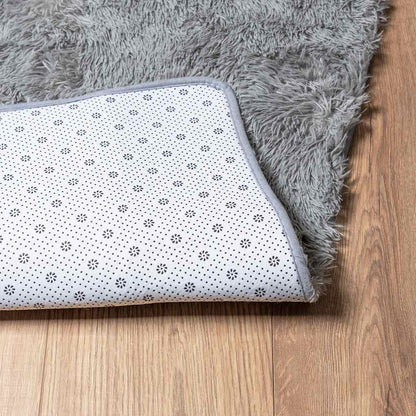 Teppich Shaggy Hochflor NAVARRA Hellgrau 240x340 cm Polyester