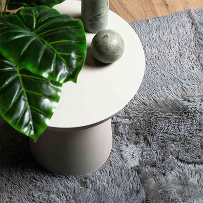 Teppich Shaggy Hochflor NAVARRA Hellgrau 240x340 cm Polyester