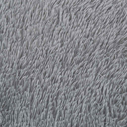 Teppich Shaggy Hochflor NAVARRA Hellgrau 240x340 cm Polyester