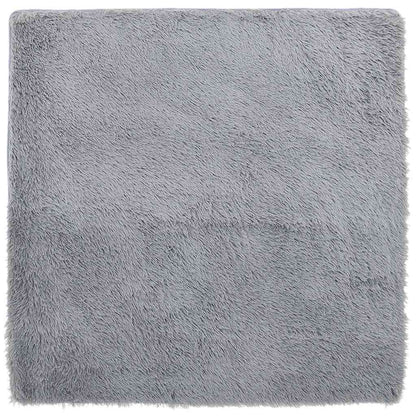 Teppich Shaggy Hochflor NAVARRA Hellgrau 160x160 cm Polyester