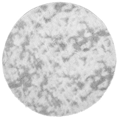 Teppich Shaggy Hochflor NAVARRA Silbergrau 100x100 cm Polyester