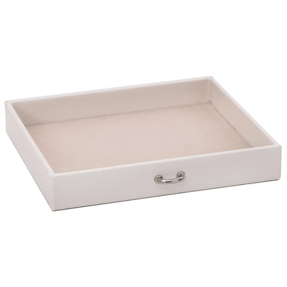 Schmuckkästchen 4-Schichten mit Spiegel Abschließbar Weiß