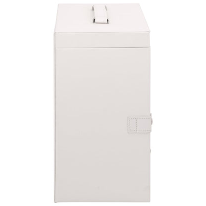 Schmuckkästchen 5-Schichten mit Spiegel Abschließbar Weiß