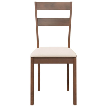 Esszimmerstühle mit Kissen 2 Stk. Braun Massivholz Gummibaum