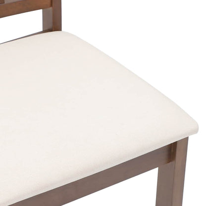 Esszimmerstühle mit Kissen 2 Stk. Braun Massivholz Gummibaum